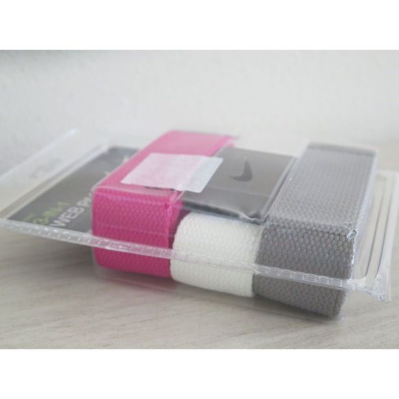 Nike DS5006959 Mens Sz O/S Up To 42" Pink/White/Gray Web Pack Dust Belt (3 Pack) - Picture 5 of 5